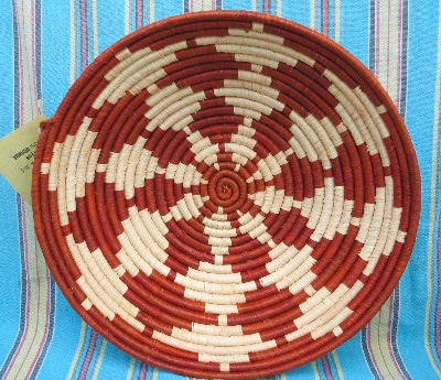 Ugandan Hand Woven Raffia Basket