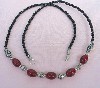 Glass and Metal Necklace Kenya