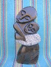 Shona Green Serpentine "Mother and Child" Sculpture