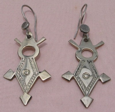 Tuareg Silver "Cross of Agadez" Earrings
