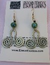 Brass and Glass Bead Earrings