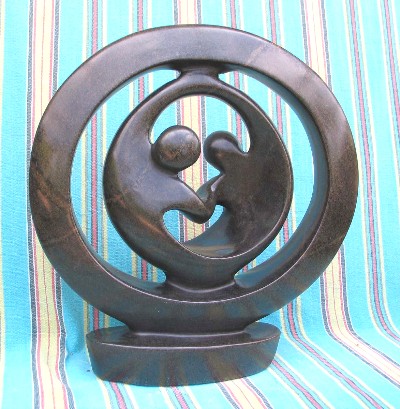 Shona Serpentine "Inscribed Dancers" Sculpture